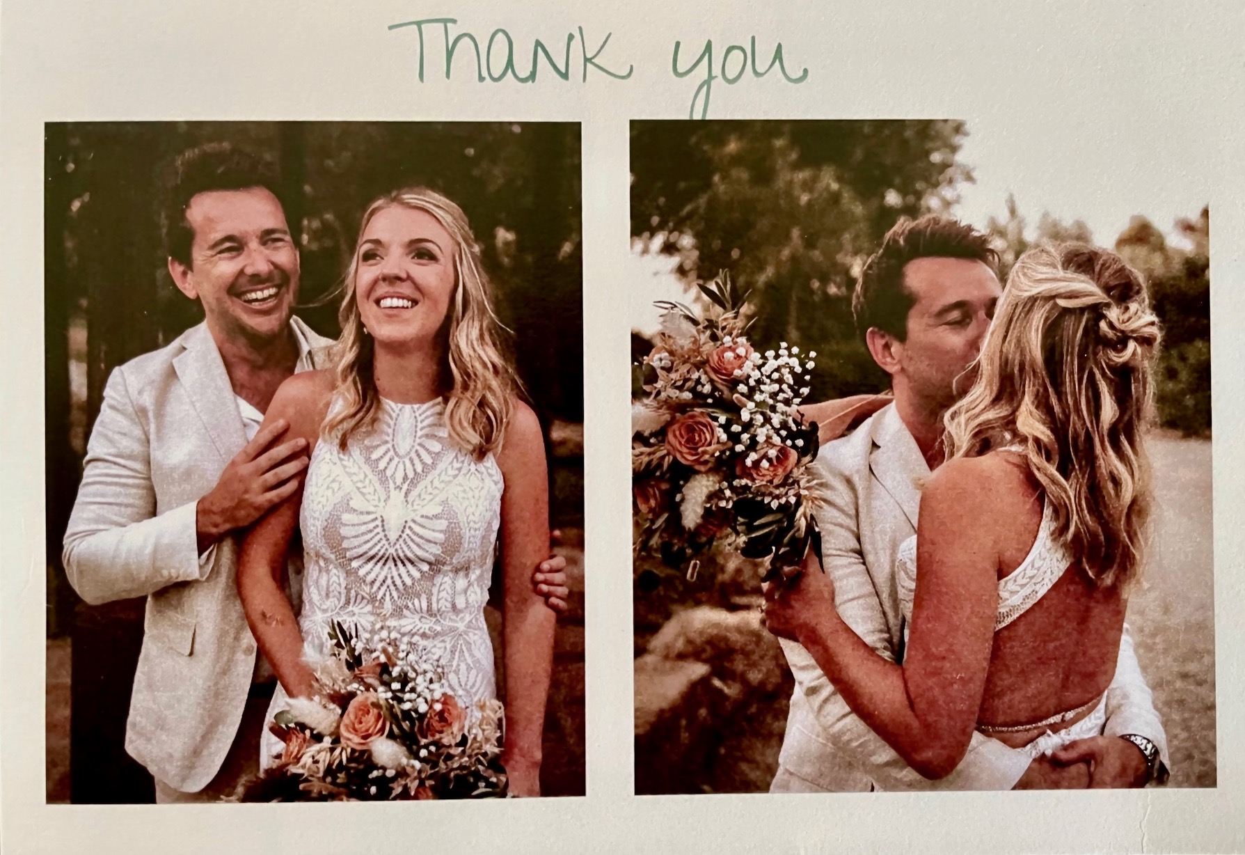 Thank You Card - Kirsty and Peter